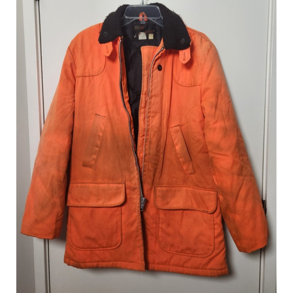 Vintage Sears Sports Center Ted Williams Quiltedโ Coat Hunter Orange Size 38